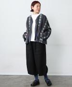 ミックスヤーン刺し子ジャガード　ジャケット
